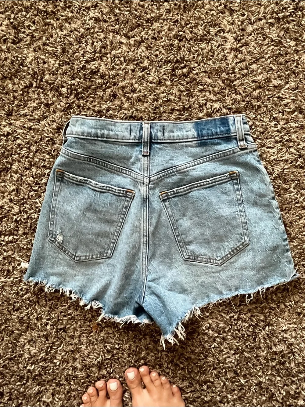 Abercrombie & Fitch Light Wash Denim Cutoff Shorts